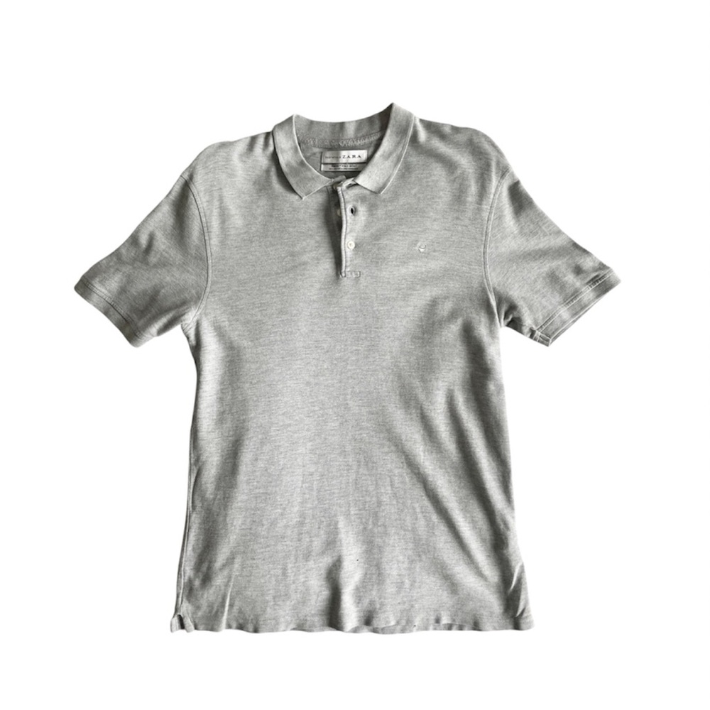 Zara Man Grey Polo Shirt Size M